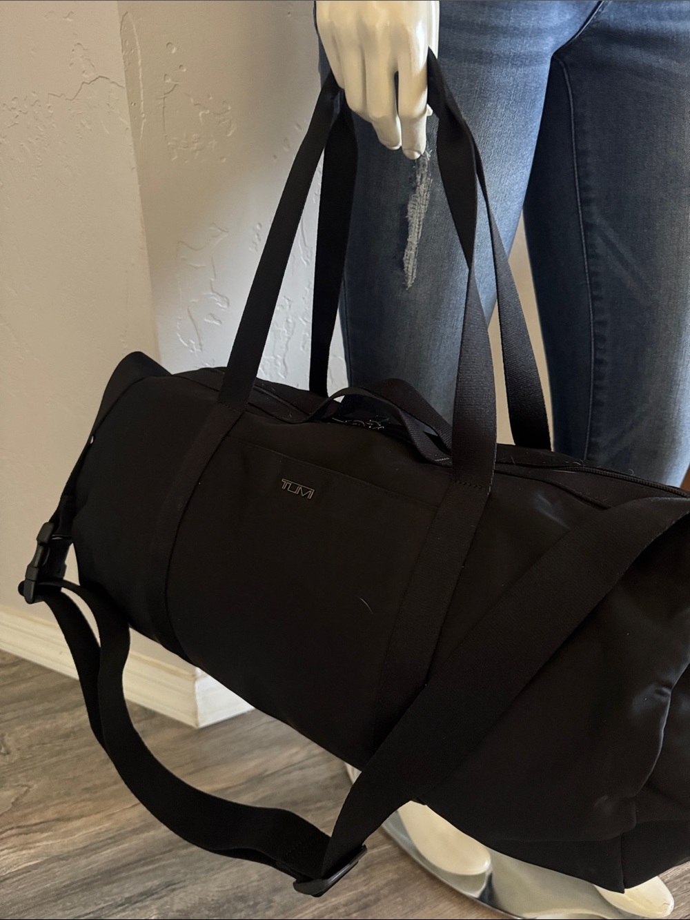 Tumi Black Men's Duffel Bag with Shoulder Strap